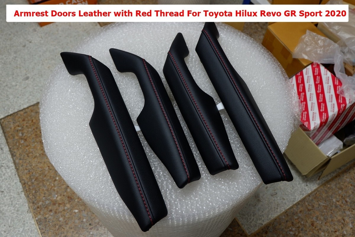 GR SportSet of 4 Armrest Assy Leather With Red Thread For Toyota