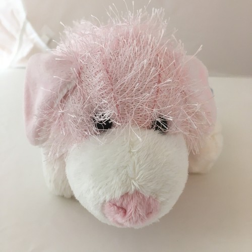 GANZ WEBKINZ PINK & WHITE Spikey Fur DOG PLUSH # HM228 RETIRED 9" - Picture 2 of 12