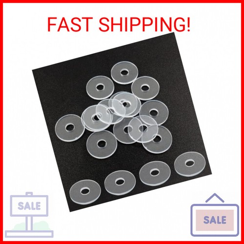 10 Pack 3/4 Inch Clear Washers for Shower Door Handle, Plastic Washers