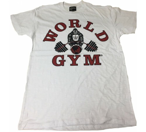 W110 World Gym Acid Wash Bodybuilding T Shirt Gorilla logo - Picture 6 of 7