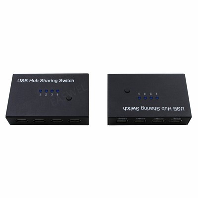 Peripheral Button USB KVM Switch for 4 Computers Sharing 4 USB Devices Peripheral ...