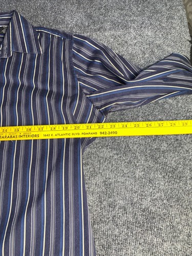 Structure Dress Shirt Mens Medium Multi Premium Woven Long Sleeve Button Down - Picture 5 of 7