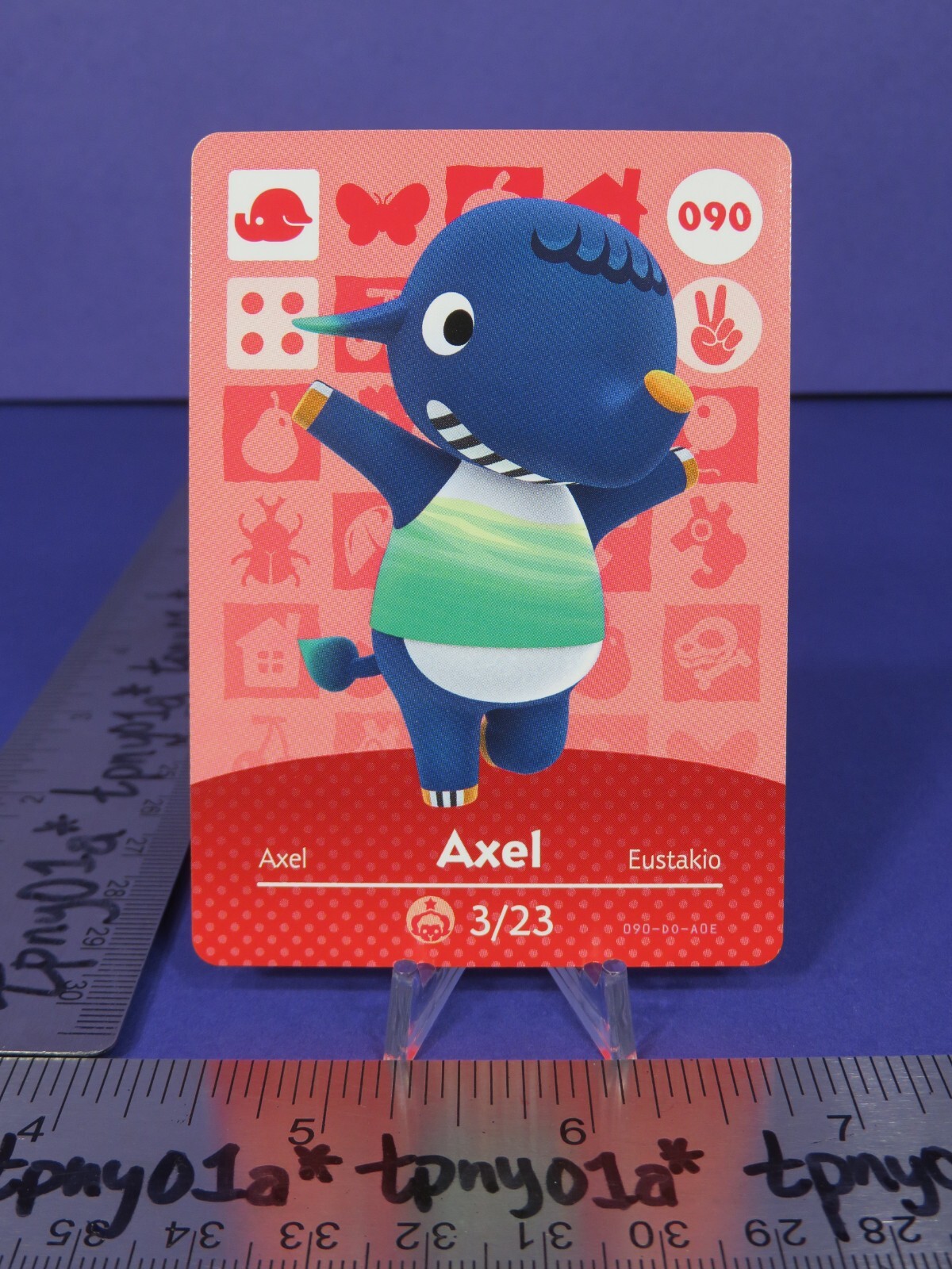 AXEL #090 Animal Crossing Series 1 Amiibo Card US PACK FRESH Authentic eSE