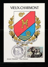 carte  1er jour  journée du timbre   25 Vieux Charmont    1981