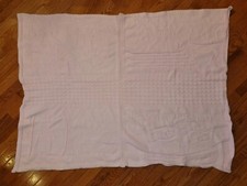 Nursery Rhyme Baby Blanket Pink Knit One Of A Kind / RARE, Custom Design 65x48