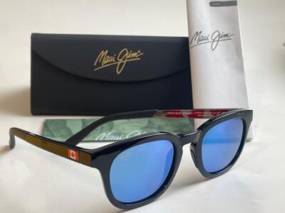 Maui Jim KOKO HEAD Polarized Sunglasses Canada Flag Black/Blue