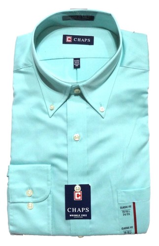 chaps dress shirt size chart Chaps Men's Long Sleeve Stretch Dress Shirt, Navy, Sizes 14x32-17x34, Size: 14 inch / 32 inch, Blue