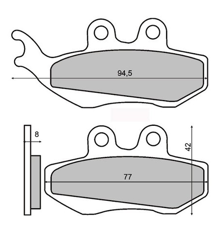 225100360 RMS Paar Bremsbeläge Vorne Sherco Sm 50 Black Panther 2009 - Bild 1 von 1