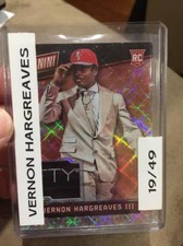 VERNON HARGREAVES 2016 PANINI NATIONAL BUCCANEERS ROOKIE REFRACTOR HAT PATCH /49