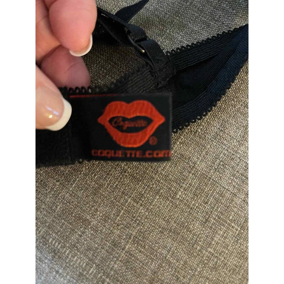NUEVO Sujetador Coquette negro satinado/encaje para mujer talla pequeña estilo 1194 Foto 4 de 4