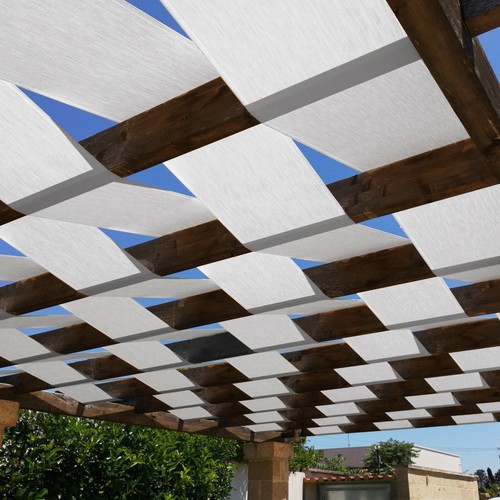 Telo ombreggiante in Tessuto - Fascia Copertura onda Pergola o Gazebo - Al Metro - Foto 2 di 75