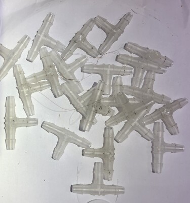 New Plastic T-joint Translucent 3.9mm 3ways Lots of 20pcs, Free Worldwide Ship