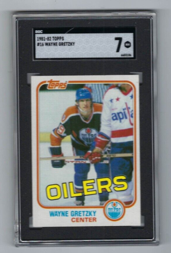 1981 Topps hockey card #16 Wayne Gretzky Edmonton Oilers graded SGC 7 inv#3106