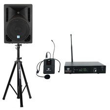 Rockville RPG10BT 10" Powered 600W DJ PA Speaker w/Bluetooth Headset Microphone