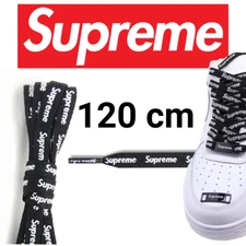 Supreme Shoe Laces Black AF1 Dunks Jordans 120 cm 47 in