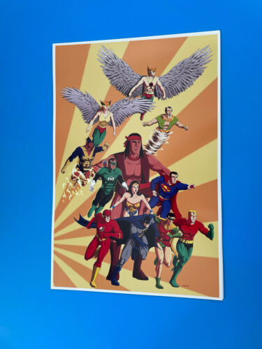 DC COMICS SUPER-FRIENDS SUPER POWERS POSTER SCHWARZ VULKAN-APACHE CHIEF-BATMAN. - Bild 1 von 4