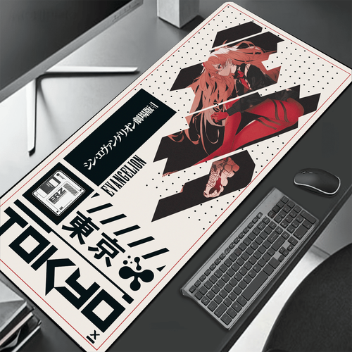 Tapis de souris animé XXL 90x40cm 3mm - Asuka, Furina, Gura - Tapis de bureau gaming - Photo 10/13