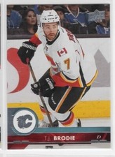 T.J. Brodie 17-18 Upper Deck Series 1 Base Common #31 Calgary Flames