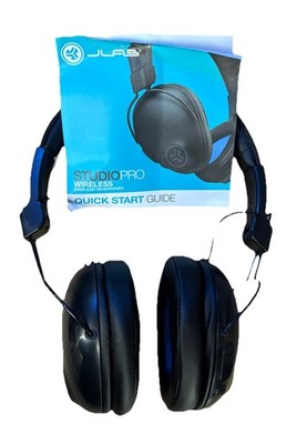 JLab Studio Pro Wireless Bluetooth Over Ear Headphones Black Tested Working