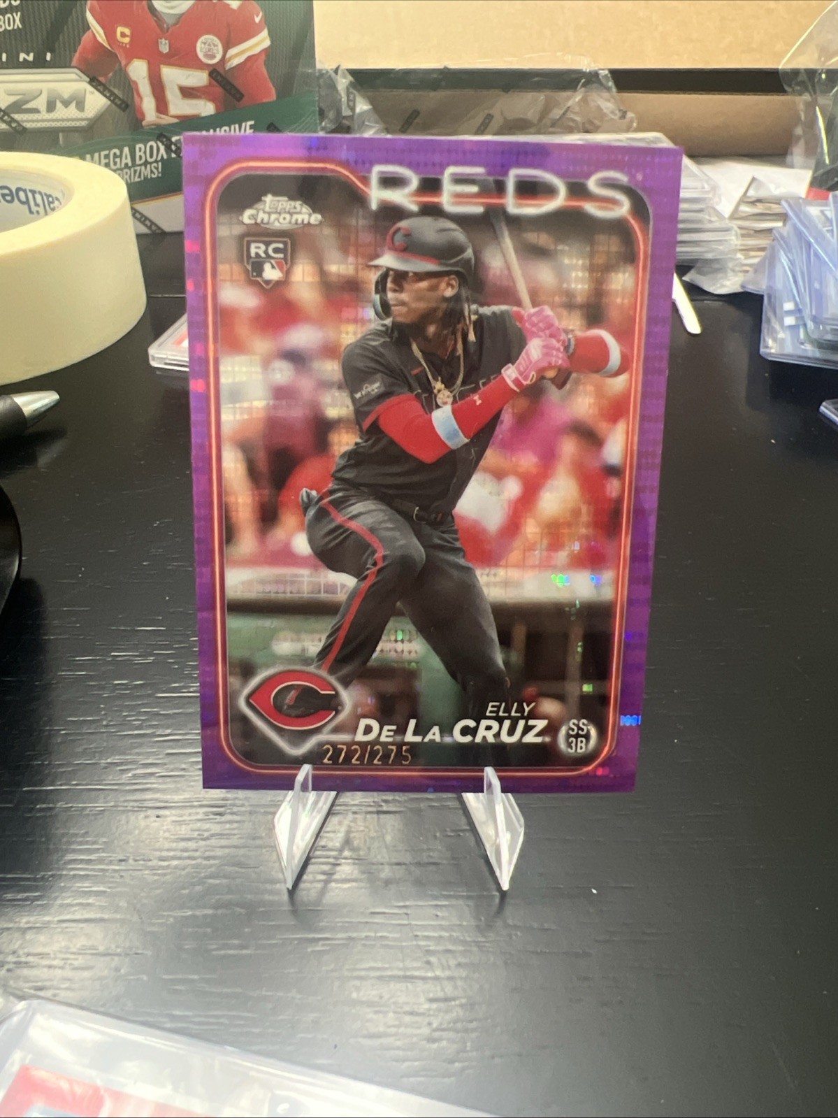 2024 Topps Chrome - Elly De La Cruz #44 Purple Sonar Refractor /275 (RC)