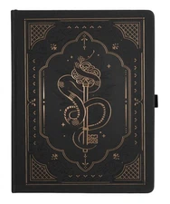 Archer & Olive Dot Grid LS Notebook - Coiled Key Vegan Leather Blackout Dot Grid