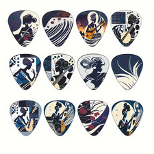 New Unusual Sets of Six African Lady / Art / Music Guitar Picks   Two  to Choose