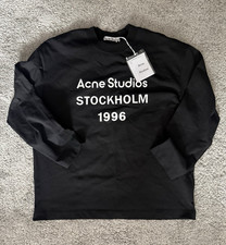 Acne Studios Herren Pullover Schwarz Logo-Pri...
