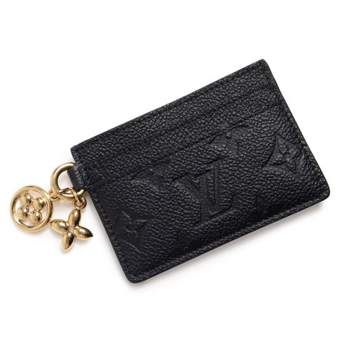 Louis Vuitton M82132 Port Card LV Charm Monogram Empreinte Black Card Case