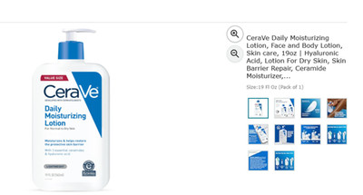 CeraVe Daily Moisturizing Lotion, Face and Body Lotion, Skin care, 19oz | Hyalur