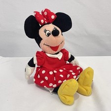 Disney Minnie Mouse Red Polka Dot Dress Mini Bean Bag Plush 9"