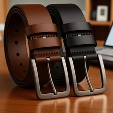 Men's Branded Leather Belts For Men casual Dress Belt for Mens Many Colors &Size