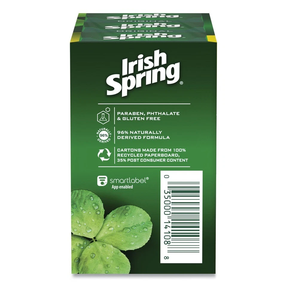 Irish Spring 14177 3.75 oz Bar Soap - Clean Fresh Scent (54/CT) New - Image 2 of 4