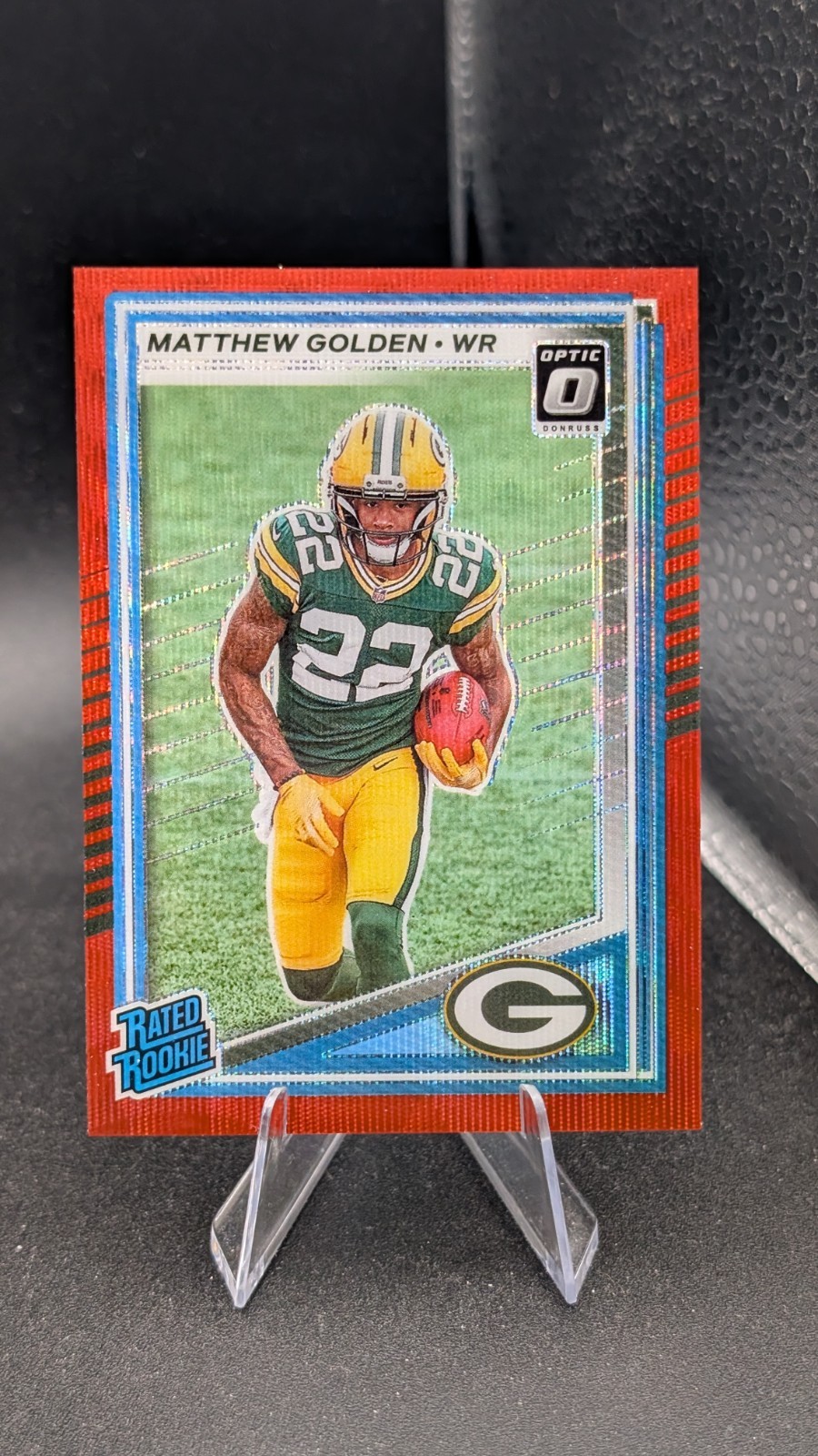 2025 Matthew Golden Panini Donruss Optic Preview Red Wave Rated Rookie #311