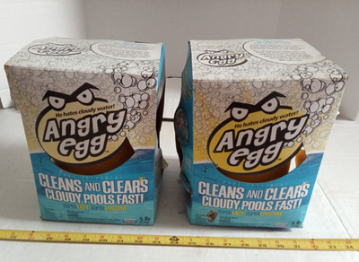 2 angry egg Pool Cleaner Cleans & clears cloudy pools fast, sealed w/ box.