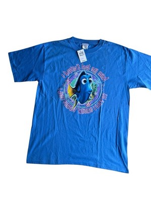 Vintage 90s Disney Pixar Finding Nemo T Shirt Dory Lost My Mind Graphic Sz M New