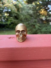 Brass Skull Shift Knob With Red Led Lights
