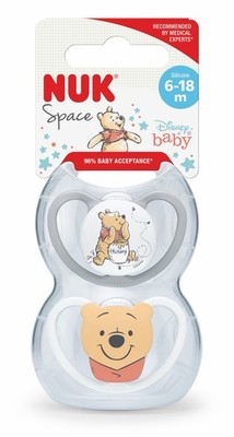 NUK Space Disney Winnie Pooh Silikon 6-18 Monate 2er Pack BPA-frei