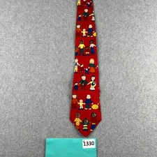 Save The Children Necktie Silk Tie Red Families Made In USA