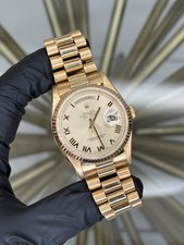 Rolex Day Date 36 Champagne Roman Dial on President 18238