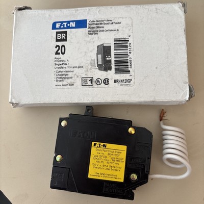 (4) Pack Eaton Cutler Hammer BRHN120GF 22k Aic Ground Fault 1p 20 Amp Breaker