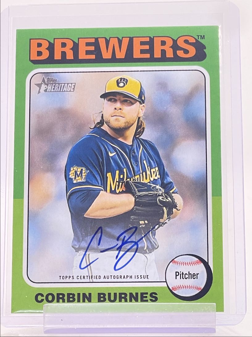 CORBIN BURNES 2024 TOPPS HERITAGE HIGH NUMBER REAL ONE AUTO Q1739