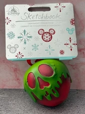 Disney Store 2020 Sketchbook Christmas Ornament Poison Apple Snow White NEW