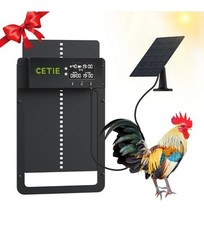 Chicken Coop Door Solar Powered Display with Timer  Light Sensor, Automatic