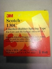 3M Scotch 130C Linerless Rubber Splicing Tape 3/4" X 30 ft 10 Yds X .030"