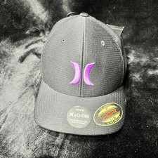 Hurley H2O Dri Pismo Men's Baseball Cap Black L/XL Flex Fit Wicks Sweat Hat