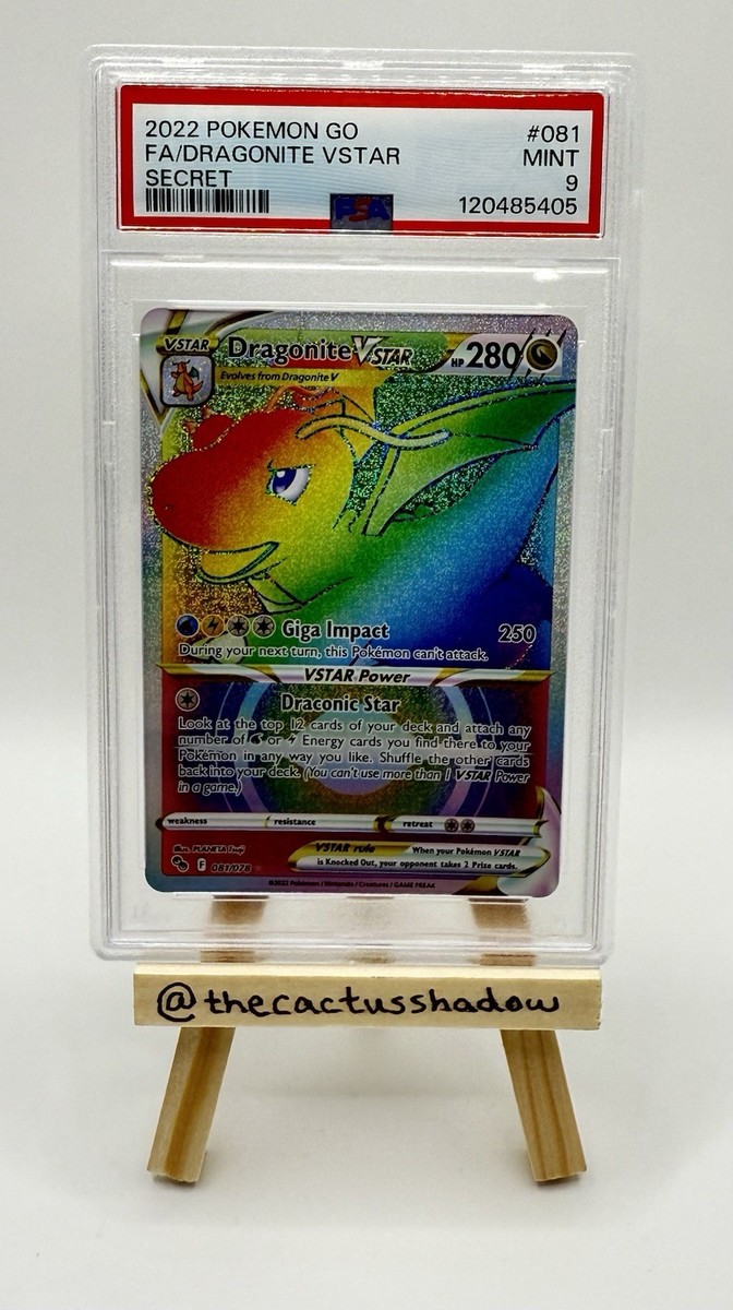 PSA 9 - Pokémon GO Holo Dragonite VSTAR (Secret) 081/078 | eBay