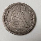 1861 Seated Liberty Silver Quarter 25C - Philadelphia Mint - Civil War Era