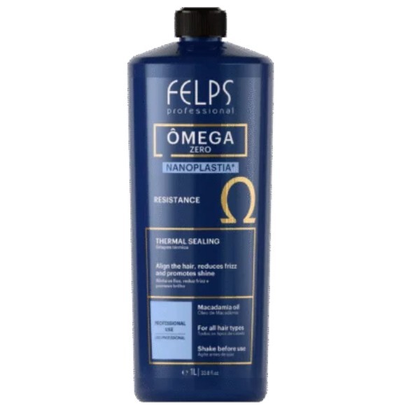Felps Nanoplastie Omega Zéro 1L élimine les frisottis des cheveux rebelles