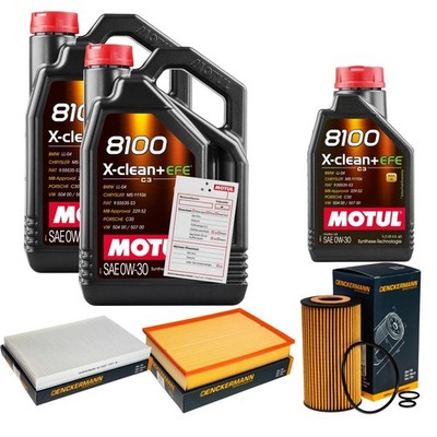DENCKERMANN Inspektionspaket 11L MOTUL 8100 X-CLEAN 0W-30 für Mercedes-Benz