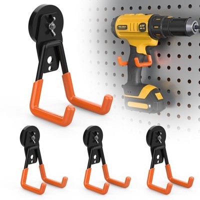 4 Pack Large Heavy Duty Magnetic Hook Extra Strong Magnetic Garage Hooks Big ...
